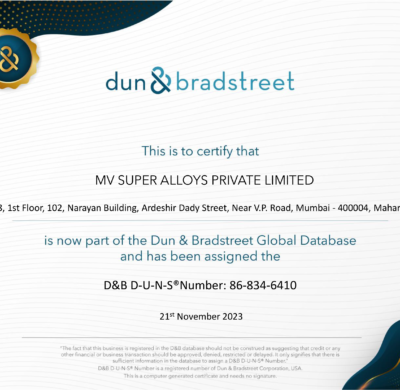 Duns certificate MV SUPER ALLOYS PRIVATE LIMITED (1)